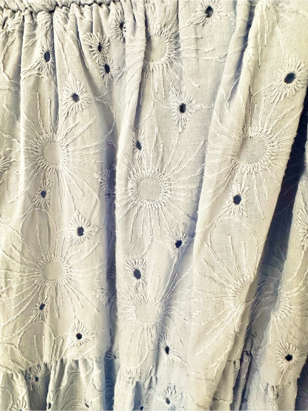 | so • baby blue eyelet puff sleeve sundress • medium | - Picture 7 of 8